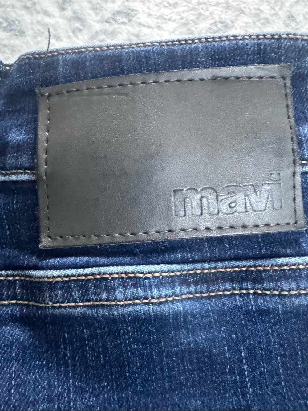 Mavi Men’s Dark Wash Stretch Jeans 38x32 Straight Leg Organic Cotton Excellent - Picture 9 of 10
